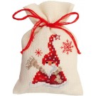 stickpackung kräutertütchen, kerstman met sjaal