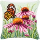 kreuzstichkissen zonnehoeden met vlinder