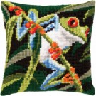 kreuzstichkissen boomkikker op tak