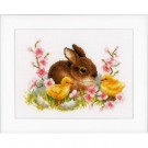 stickpackung paaskuikens met konijn