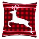 kreuzstichkissen hert gestileerd