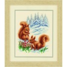 stickpackung eekhoorns in wintersfeer