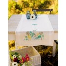 kreuzstichläufer libellen en paardebloemen, ecru