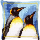 kreuzstichkissen pinguins