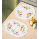 stielstichdeckchen bloemen, wit