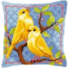 kreuzstichkissen gele kanaries