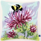 kreuzstichkissen distel met hommel