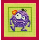 stickpackung monsters, paars monster
