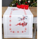 kreuzstichläufer kerstkabouters, wit