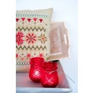 stickpackung kissen ijskristallen, linnenlook auf aida