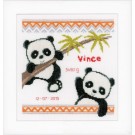 stickpackung panda's, geburt vince