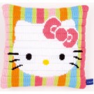 spannstichkissen hello kitty, pastelstripes