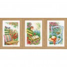 stickpackung stoelen in de tuin drieluik