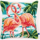 kreuzstichkissen flamingo's