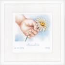 stickpackung handje met margriet, geburt amelia