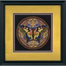 stickpackung vlinder op zwart