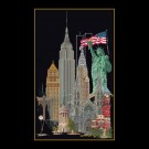 stickpackung new york op zwart