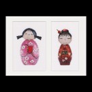 stickpackung kokeshi dolls