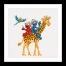 stickpackung sesamstraat, elmo en grover op safari