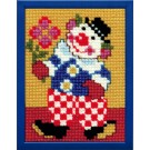 kreuzstichwandbehang clown