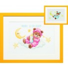 stickpackung geburt noah (incl. blauw/rose garn)