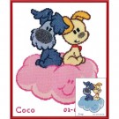 stickpackung woezel&pip, geb. joep/coco (incl. blauw/rose garn)